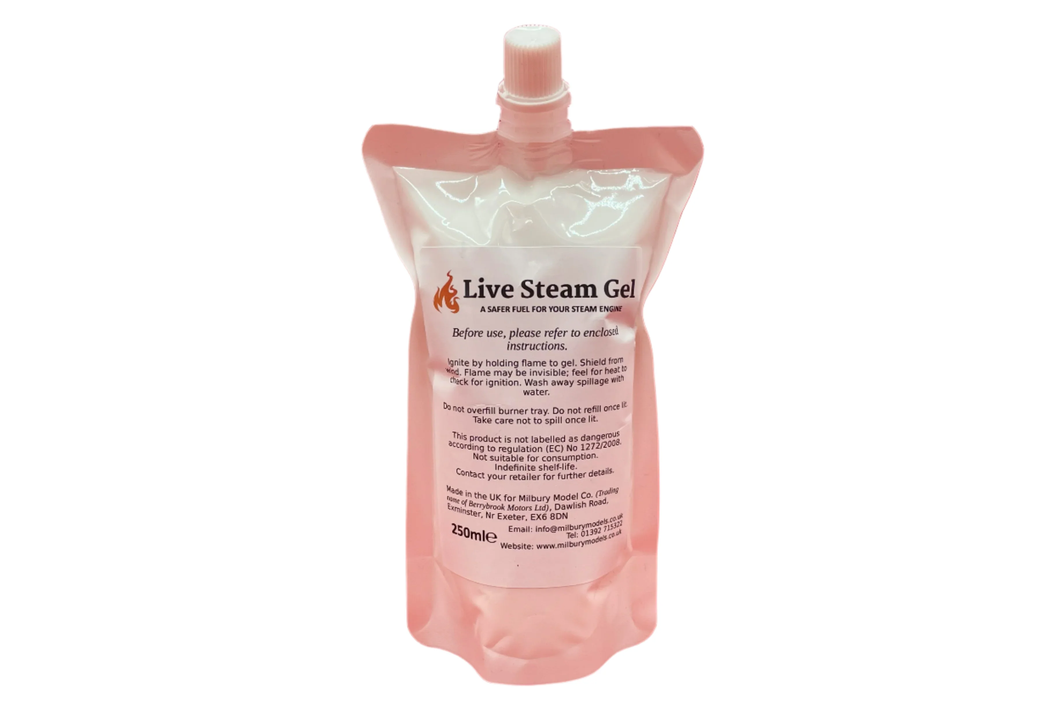 Live Steam Gel Fuel - 250ml Pouch - Image 3